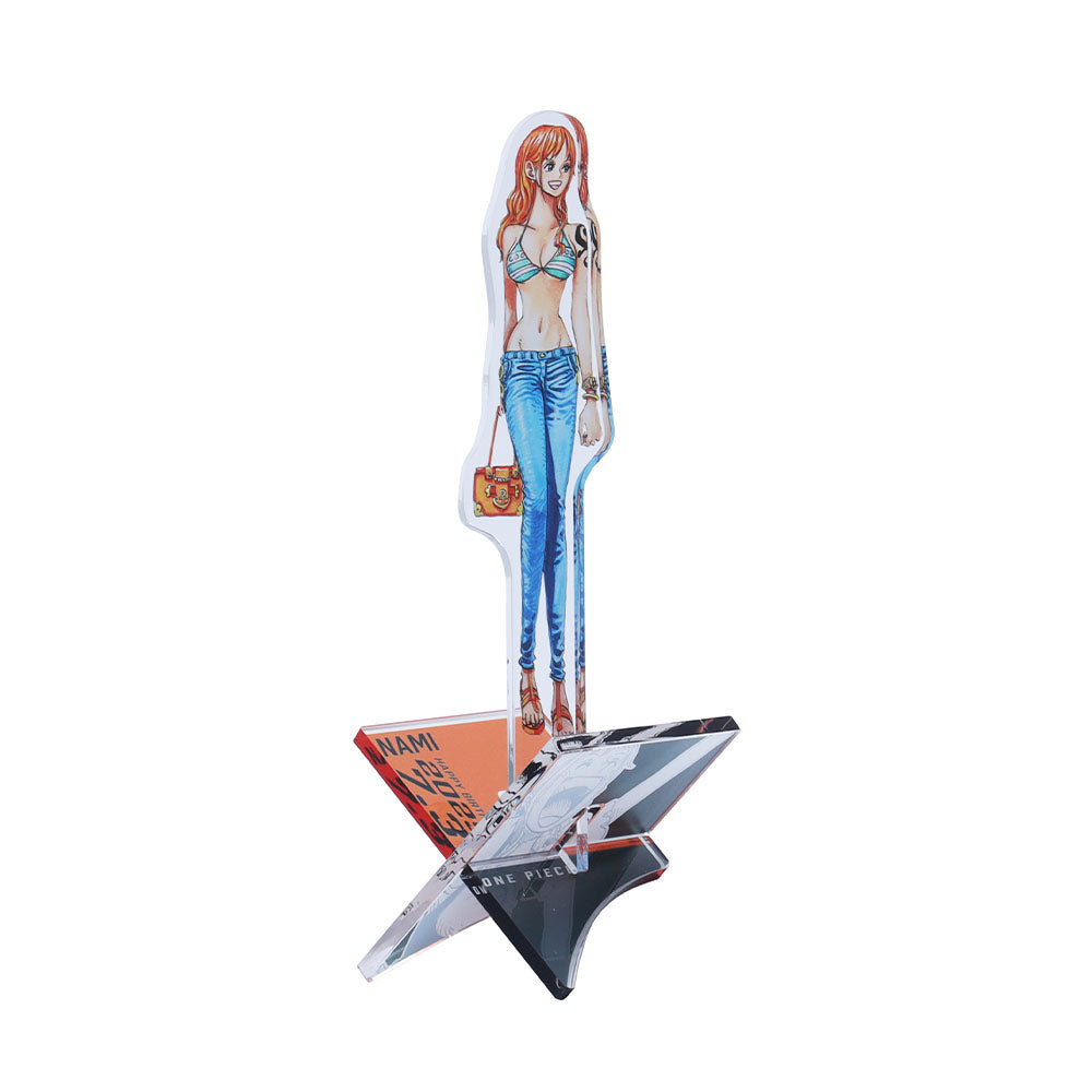 ジャンプ展　ファン感謝デー　ワンピース ナミ ONE PIECE』バースデイアクリル“X”フィギュア－with－ ナミ – JUMP SHOP