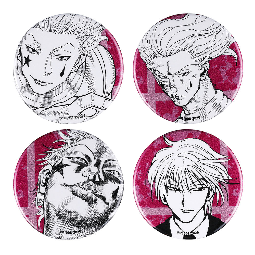 HUNTER×HUNTER J-WORLD 缶バッジ　ヒソカ HUNTER×HUNTER』缶バッジ4個セット EMOTIONS ヒソカ – JUMP SHOP