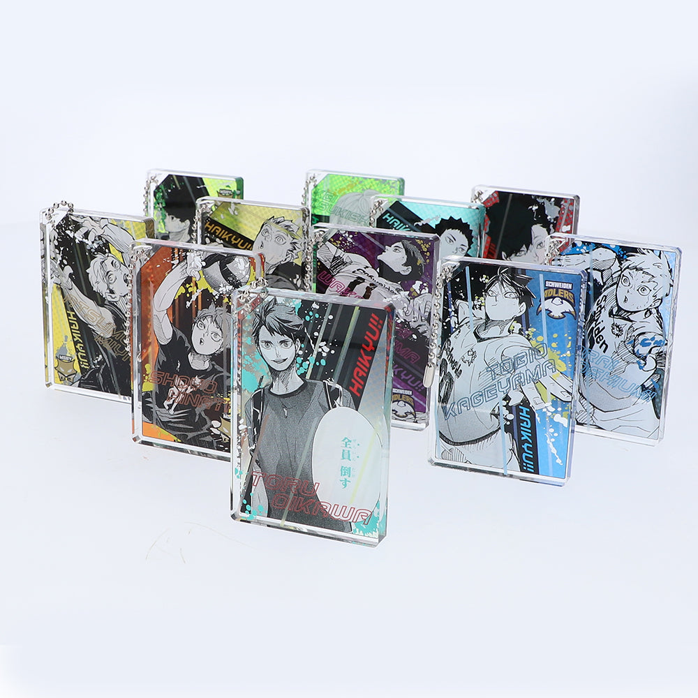 ハイキュー 及川 全員倒す ドミノ風アクリルキーホルダーコレクション 未開封50 ハイキュー!!』及川の「全員倒す」ドミノ風アクリルキーホルダー