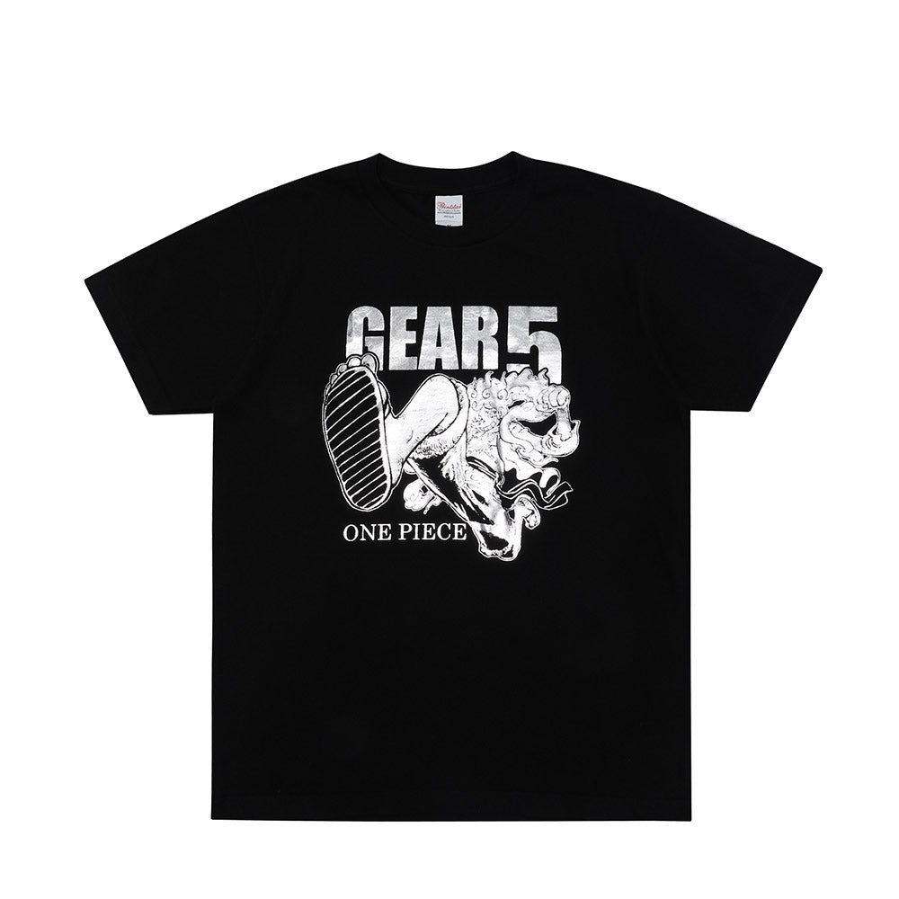 『ONE PIECE』箔プリントTシャツ　（ギア5　ルフィ）　Mサイズ
