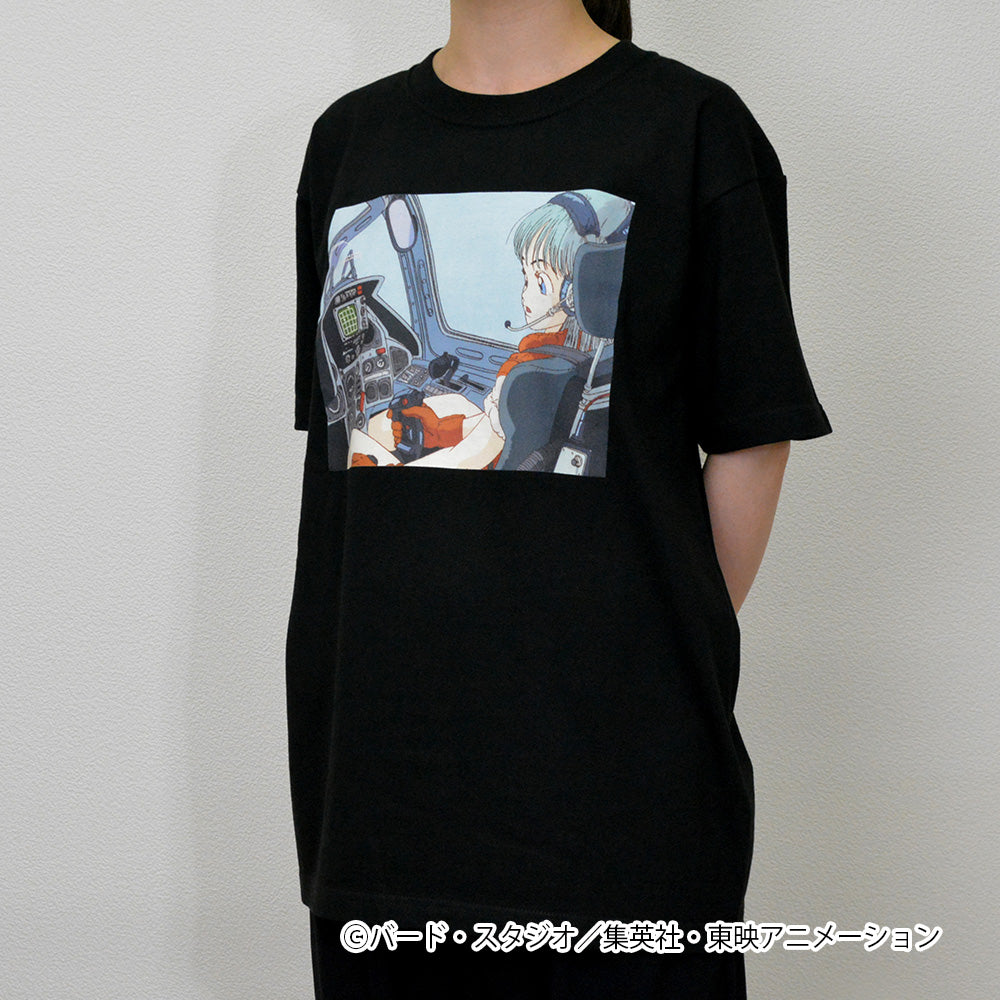 ドラゴンボール　場面写Tシャツ　ブルマ　ブラック XL