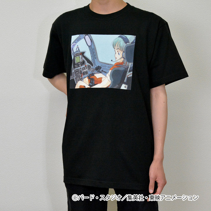 ドラゴンボール　場面写Tシャツ　ブルマ　ブラック XL
