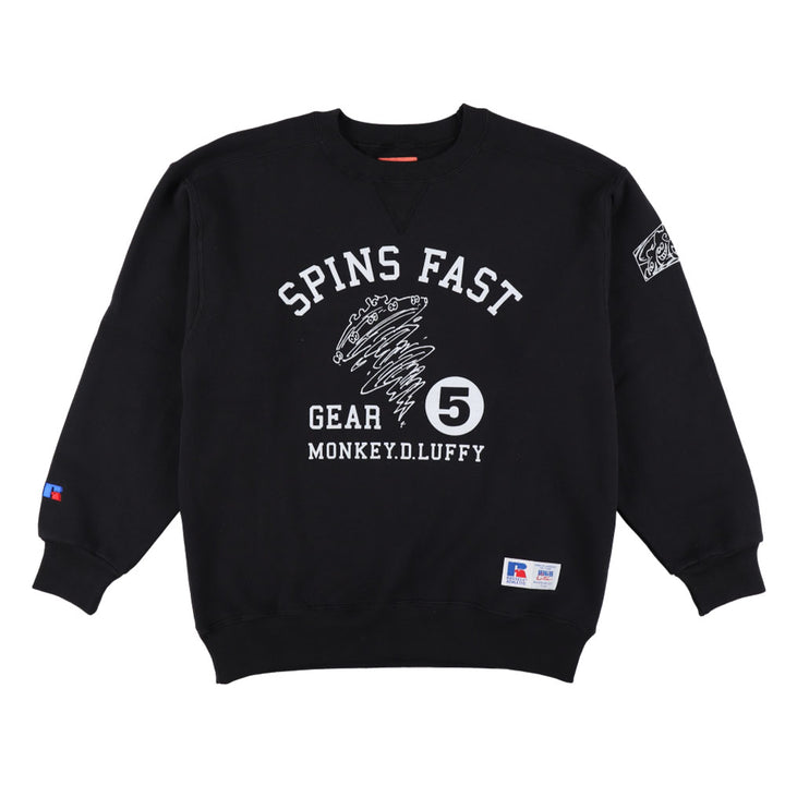 【RofJ】×RUSSELL ATHLETIC『ONE PIECE』SWEATSHIRT BK #1ルフィ S