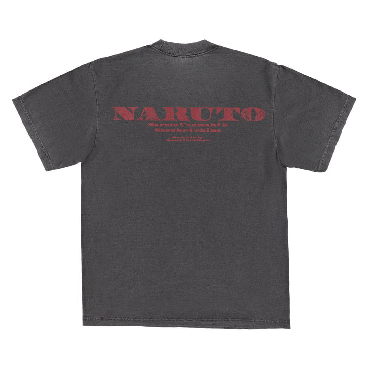 【RofJ】『NARUTO-ナルト-』BOXED TEE BLACK ＜VOL.17 COVER ILLUSTRATION＞ XL