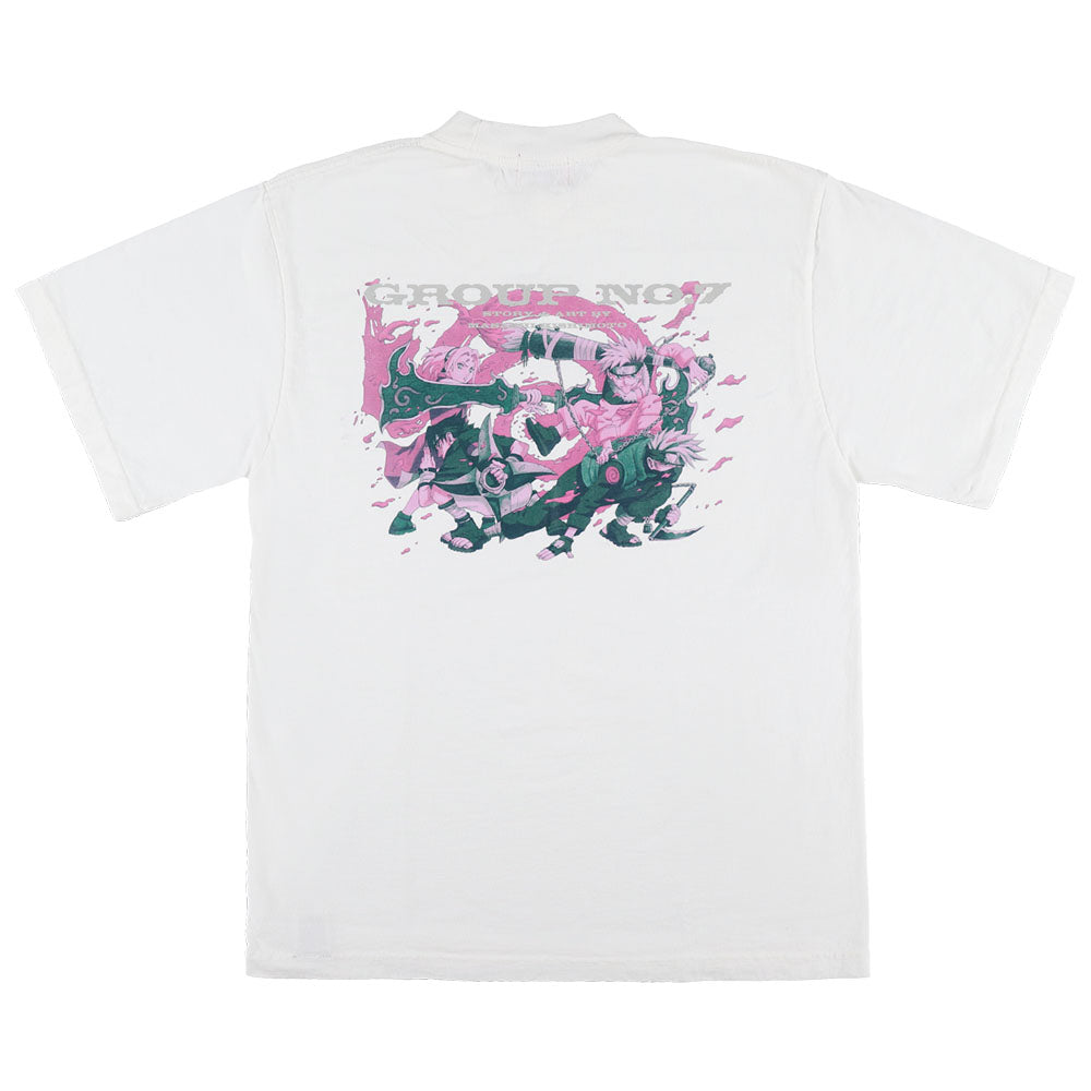 【RofJ】『NARUTO-ナルト-』BOXED TEE WHITE ＜GROUP NO.7＞ XL