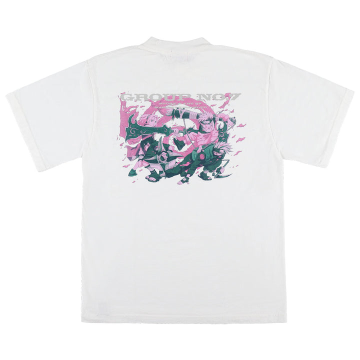【RofJ】『NARUTO-ナルト-』BOXED TEE WHITE ＜GROUP NO.7＞ XL