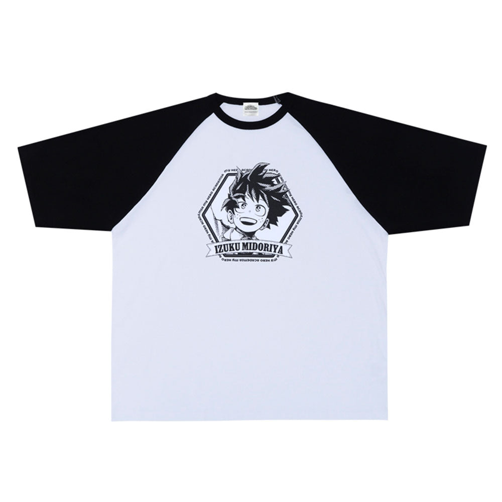 『僕のヒーローアカデミア』ラグランTシャツ　“HEROES”　緑谷出久