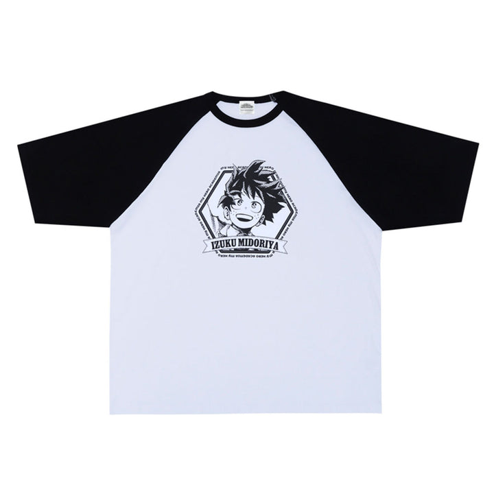 『僕のヒーローアカデミア』ラグランTシャツ　“HEROES”　緑谷出久