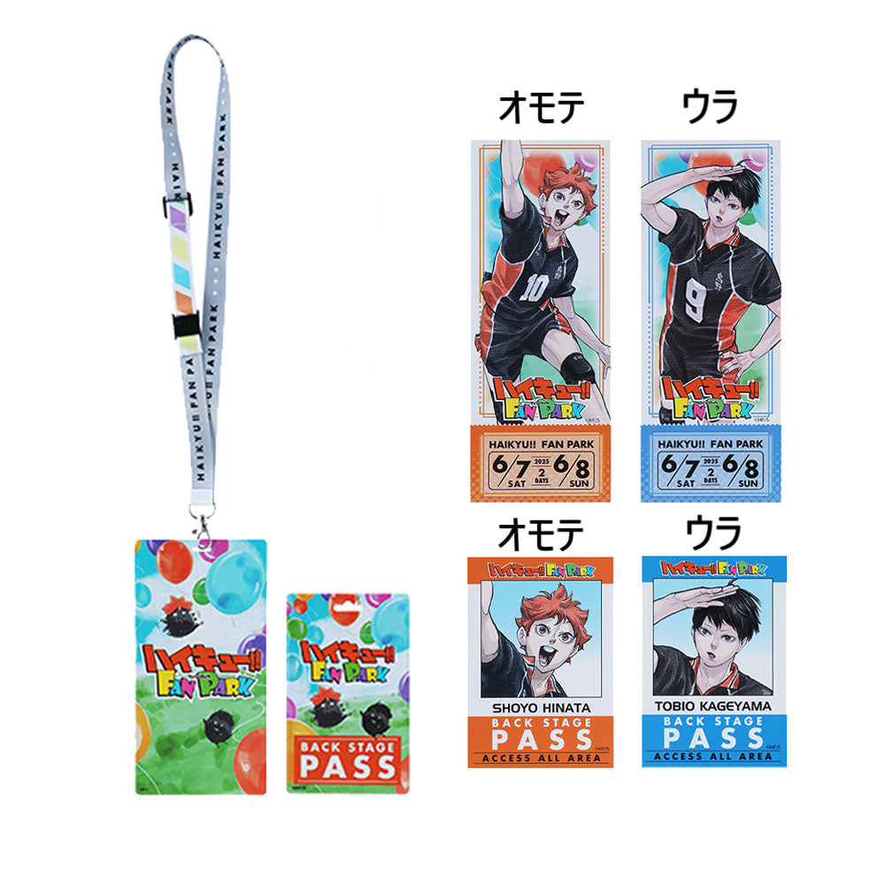 『ハイキュー!!』チケットホルダー＆カードホルダー（チケット風カード1枚＆バックステージパス風カード1枚入り）　キービジュアル　＜ハイキュー!!　FAN PARK＞