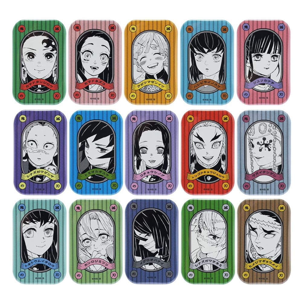 『鬼滅の刃』スクエア缶バッジコレクション（スタンド付き）　第1弾　（全15種／ランダム1種入り）