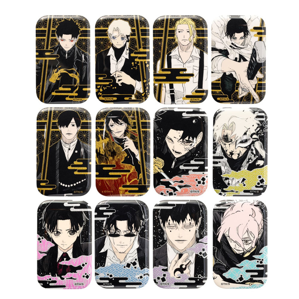 『カグラバチ』蒔絵風スクエア缶バッジコレクション　第1弾　（全12種／ランダム1種入り）