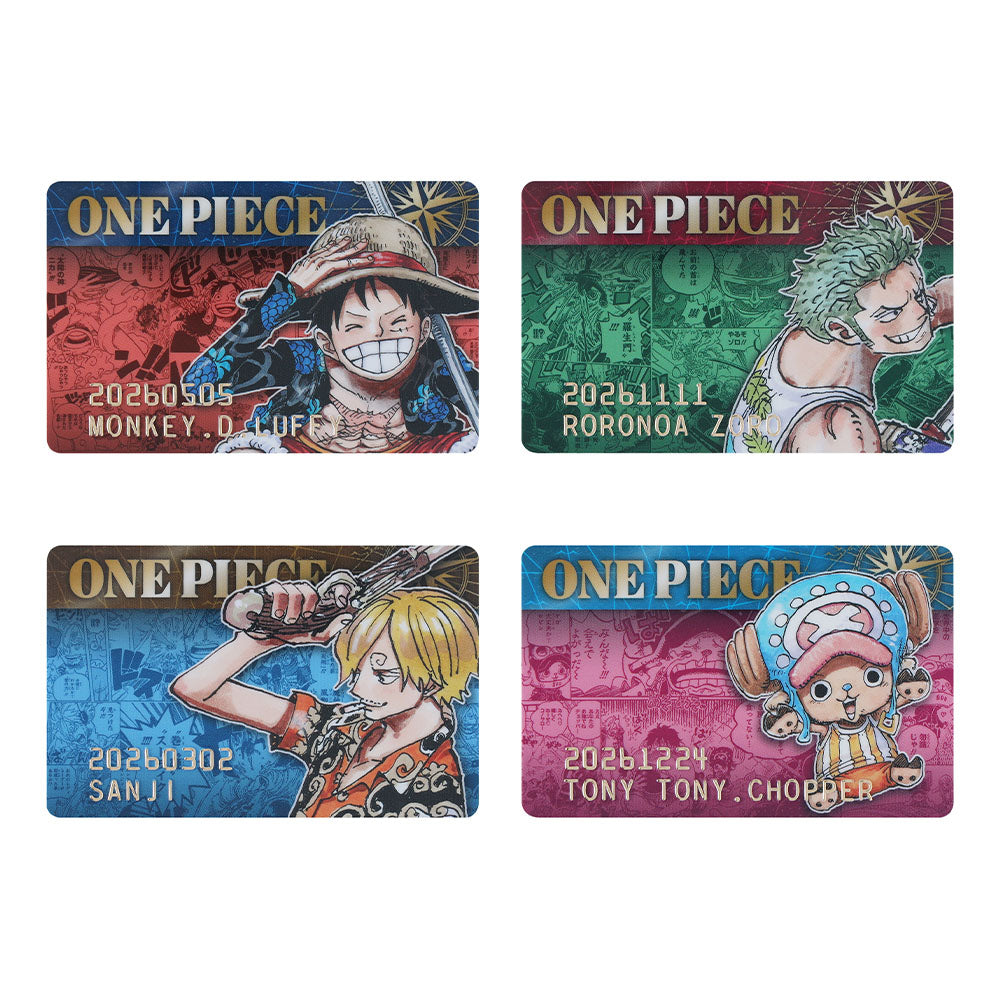 『ONE PIECE』バースデイコレクションカード2026　4枚セット（ルフィ／ゾロ／サンジ／チョッパー）