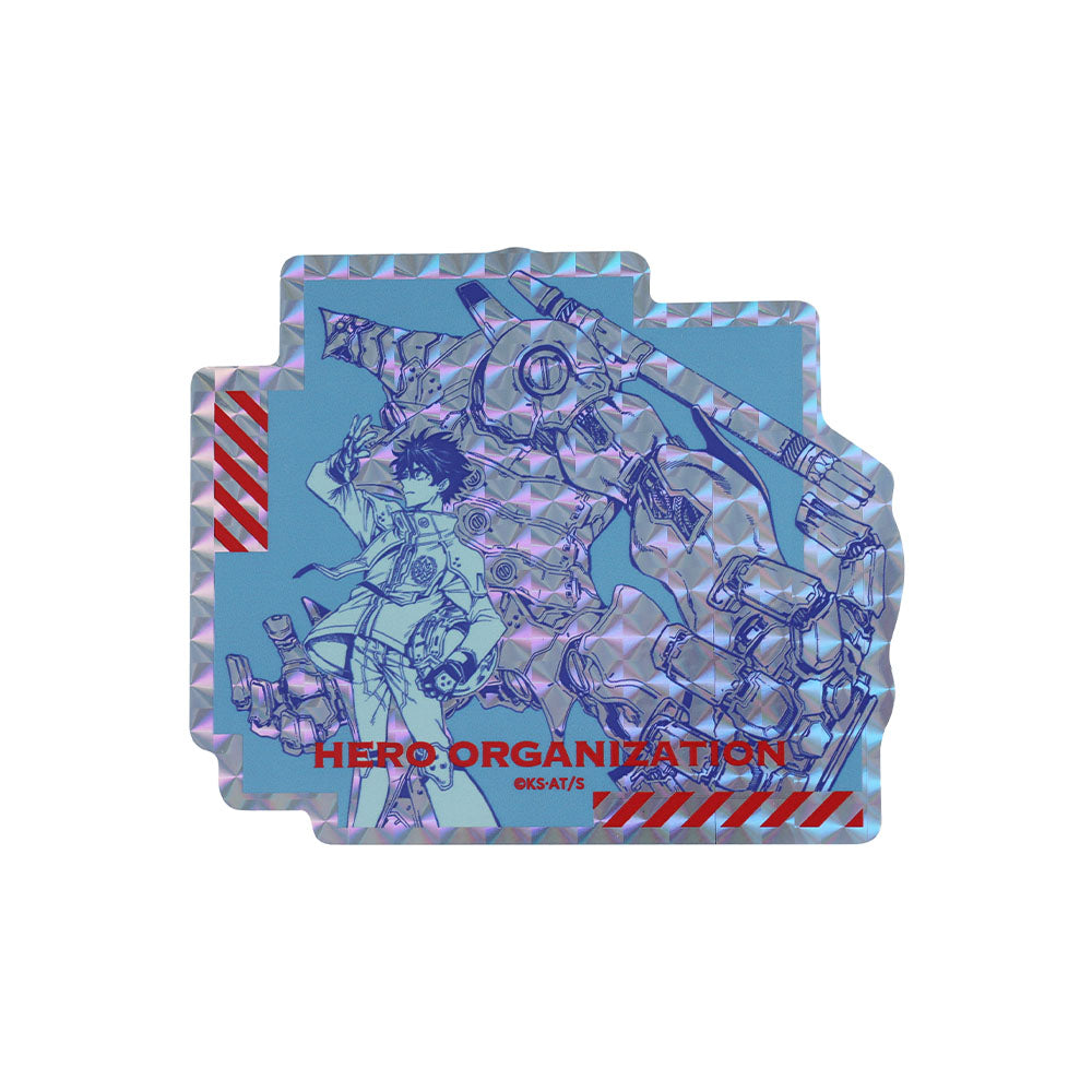 『英雄機関』オーロラシャインステッカー（100×100mm以内変形サイズ）