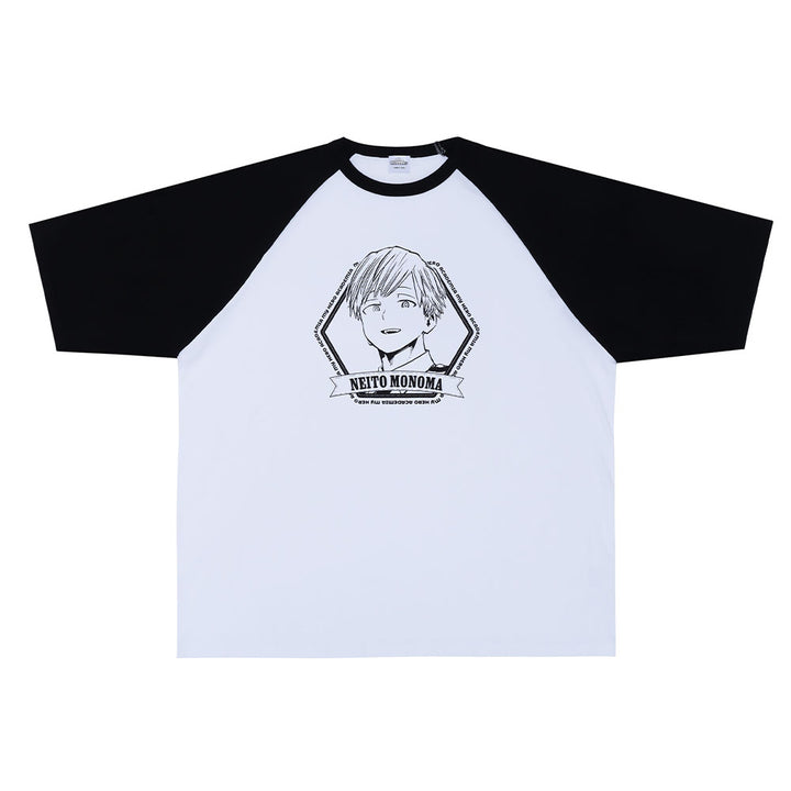 『僕のヒーローアカデミア』ラグランTシャツ　“HEROES”　物間寧人