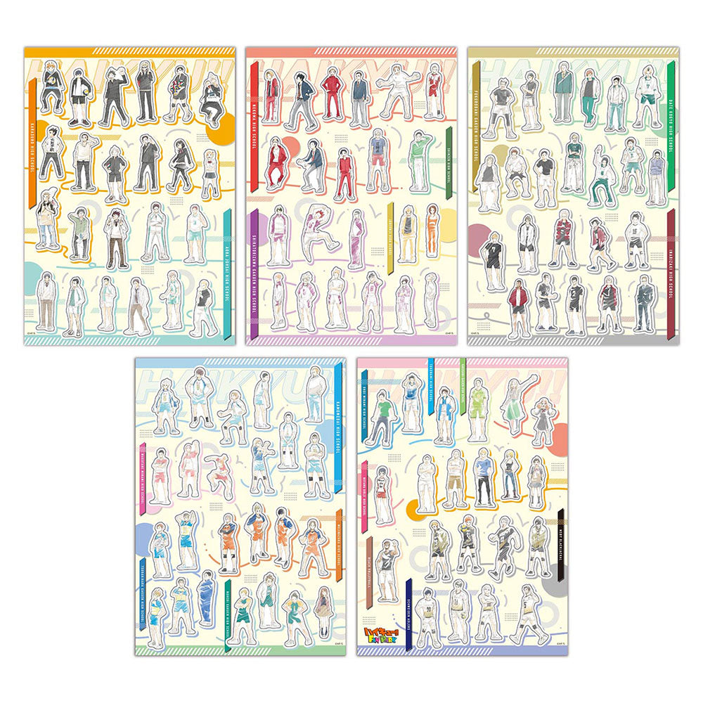 『ハイキュー!!』キャラパネ軍団!!ステッカー113枚セット　（A4サイズシート5枚組）　＜ハイキュー!! FAN PARK －memorial－＞