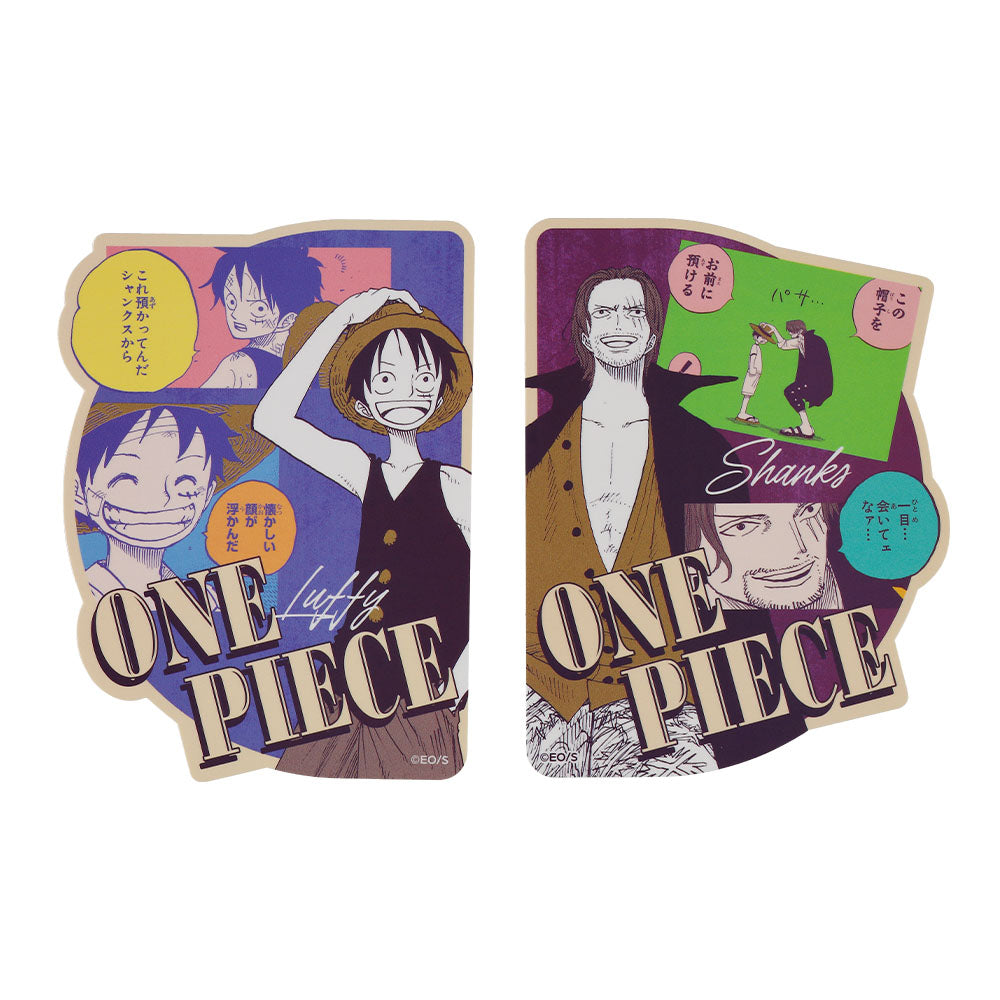 『ONE PIECE』ダイカットステッカーセット　（2枚入り）　ルフィ＆シャンクス