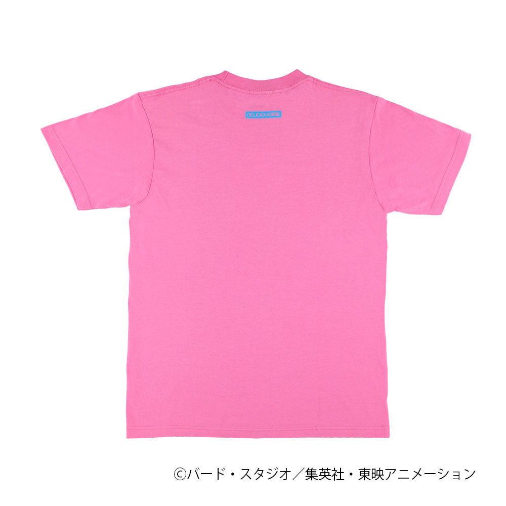 ドラゴンボール　DELICIOUS菜館　Tシャツ　ブルマ　ピンク×ブルー　L