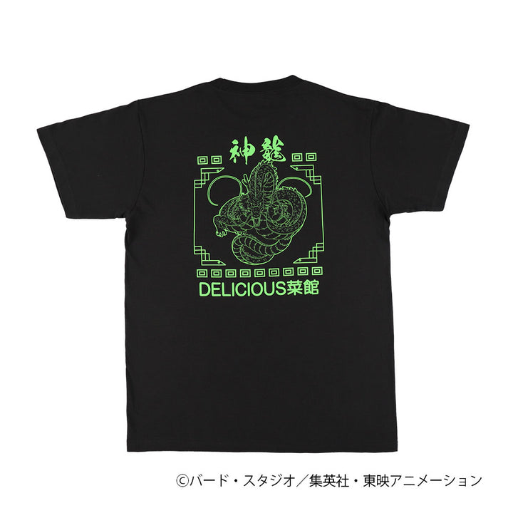 ドラゴンボール　DELICIOUS菜館　Tシャツ　神龍　ブラック×グリーン　L