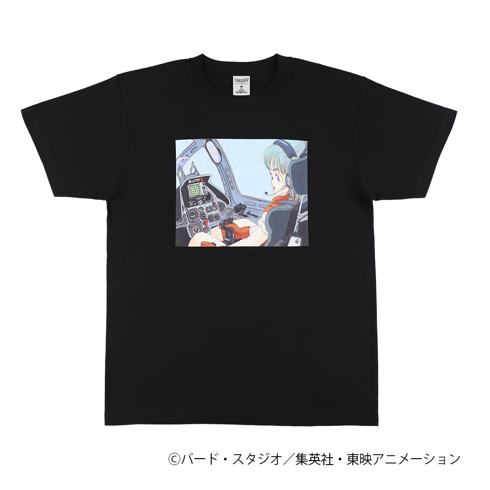 ドラゴンボール　場面写Tシャツ　ブルマ　ブラック M