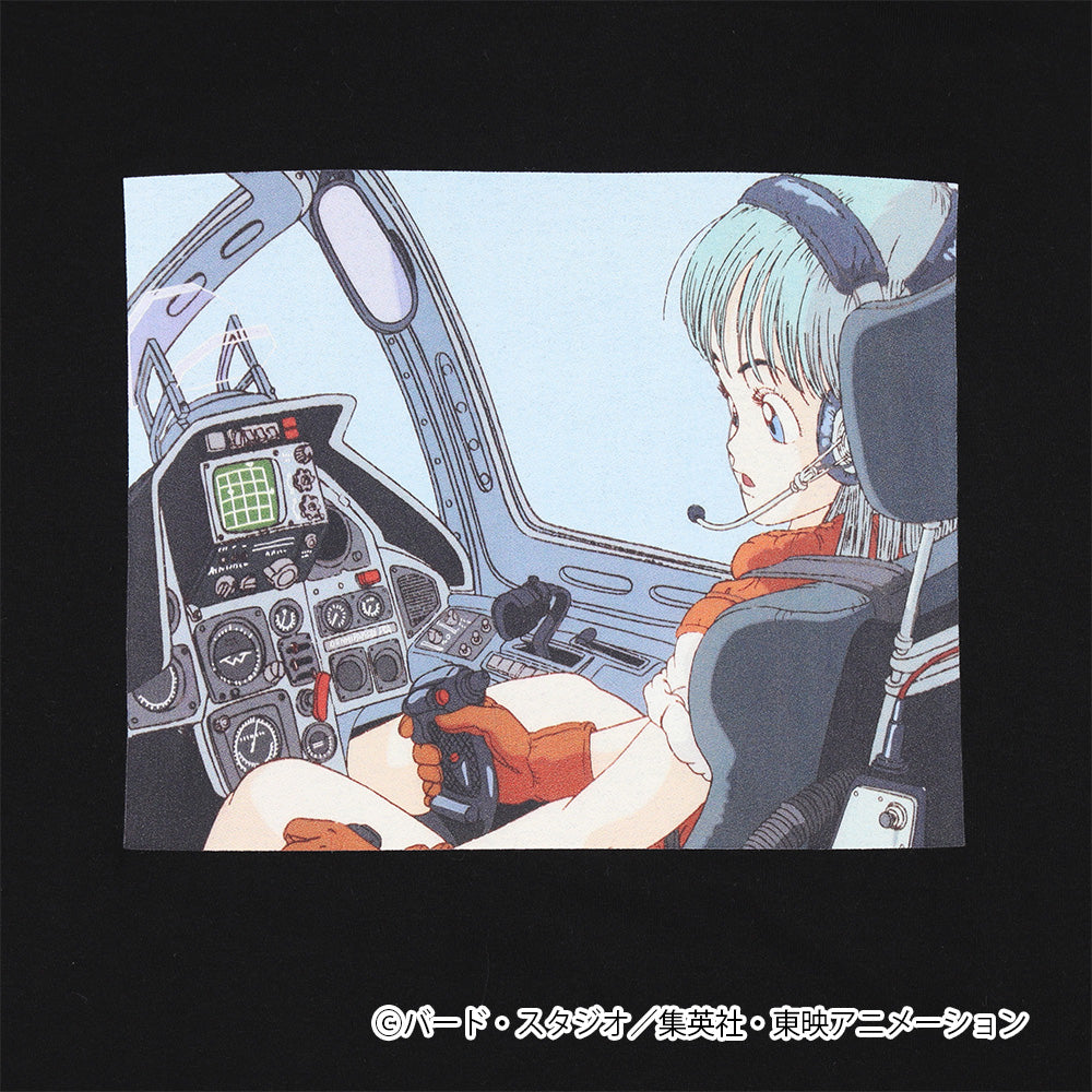 ドラゴンボール　場面写Tシャツ　ブルマ　ブラック M
