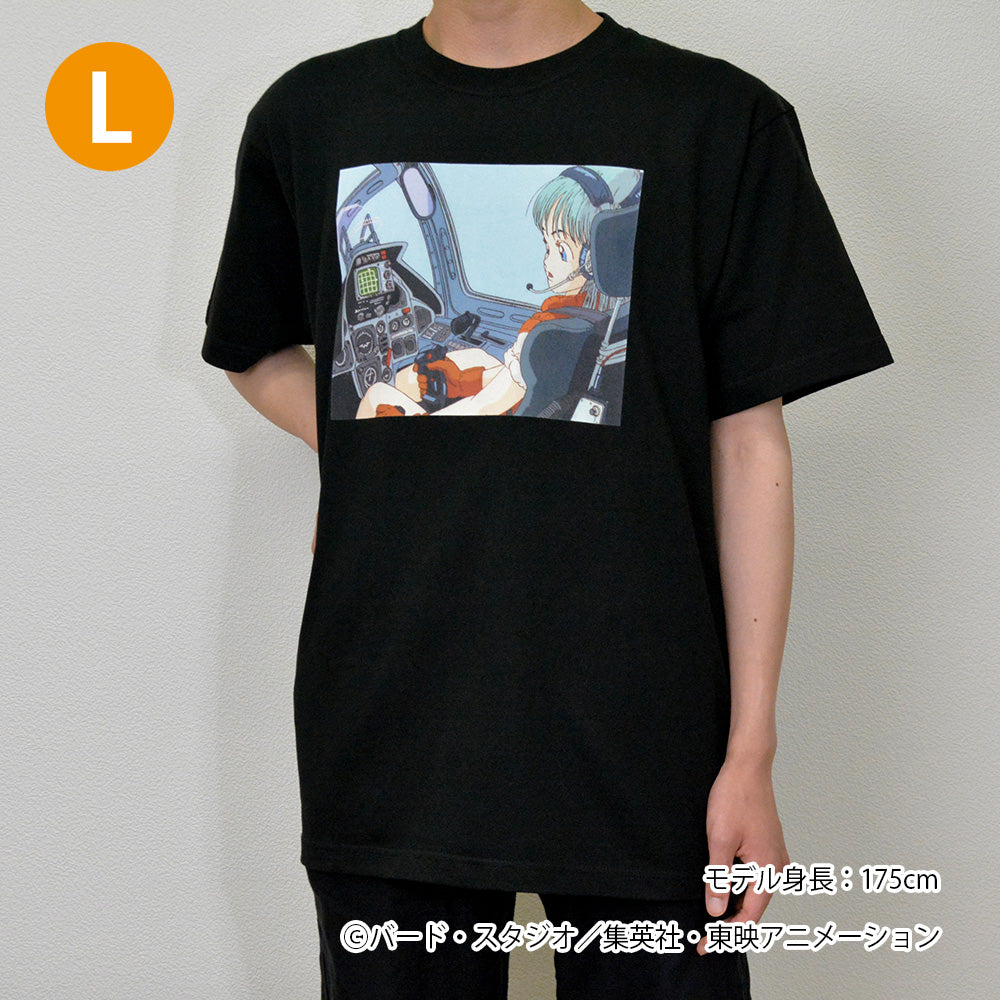 ドラゴンボール　場面写Tシャツ　ブルマ　ブラック L
