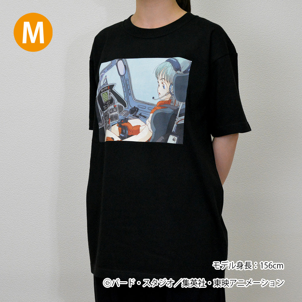 ドラゴンボール　場面写Tシャツ　ブルマ　ブラック M
