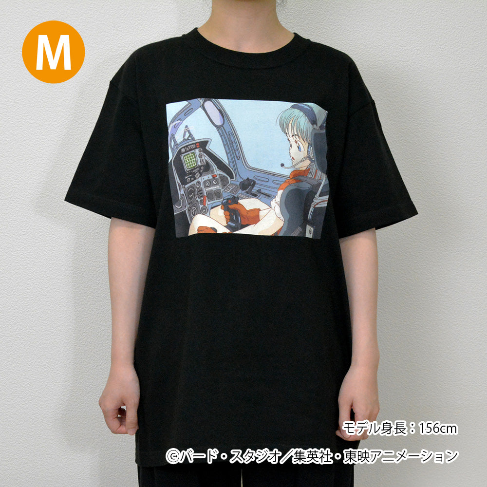ドラゴンボール　場面写Tシャツ　ブルマ　ブラック M