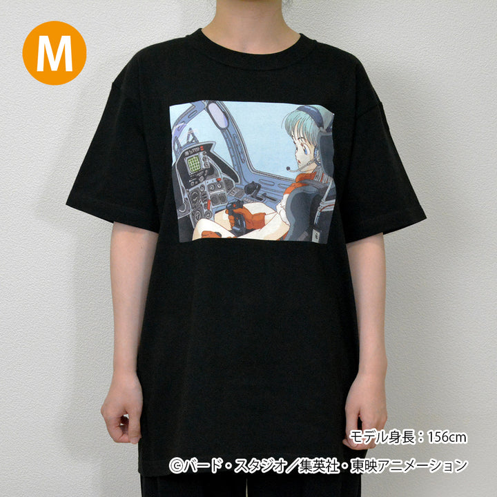 ドラゴンボール　場面写Tシャツ　ブルマ　ブラック M