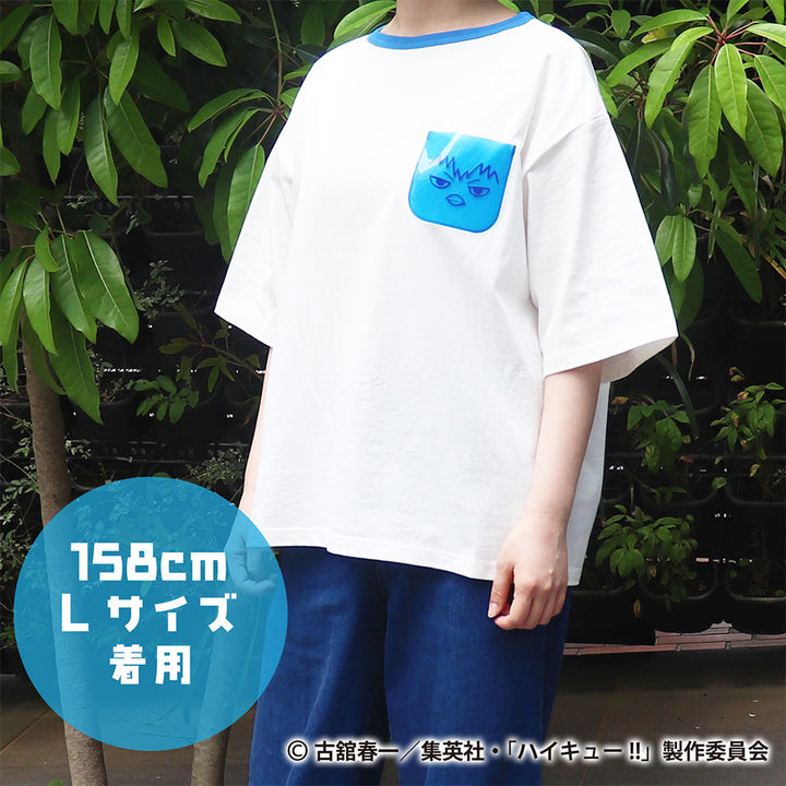 ハイキュー!! キャンディカラークリアポケット付きTシャツ　カゲガラス　L