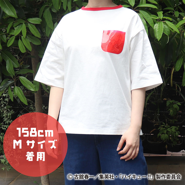ハイキュー!! キャンディカラークリアポケット付きTシャツ　ケンマネコ　L