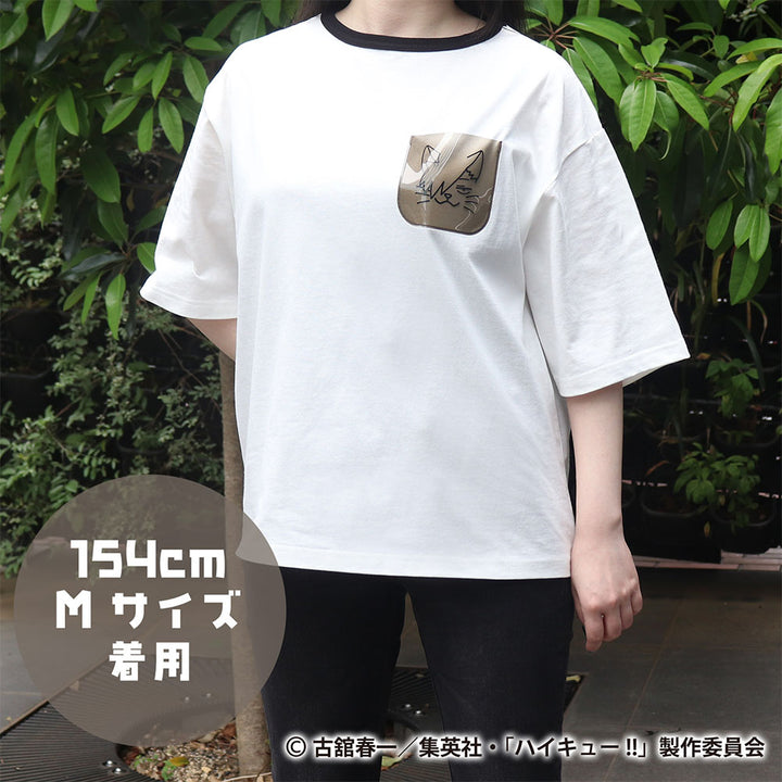 ハイキュー!! キャンディカラークリアポケット付きTシャツ　クロオネコ　M